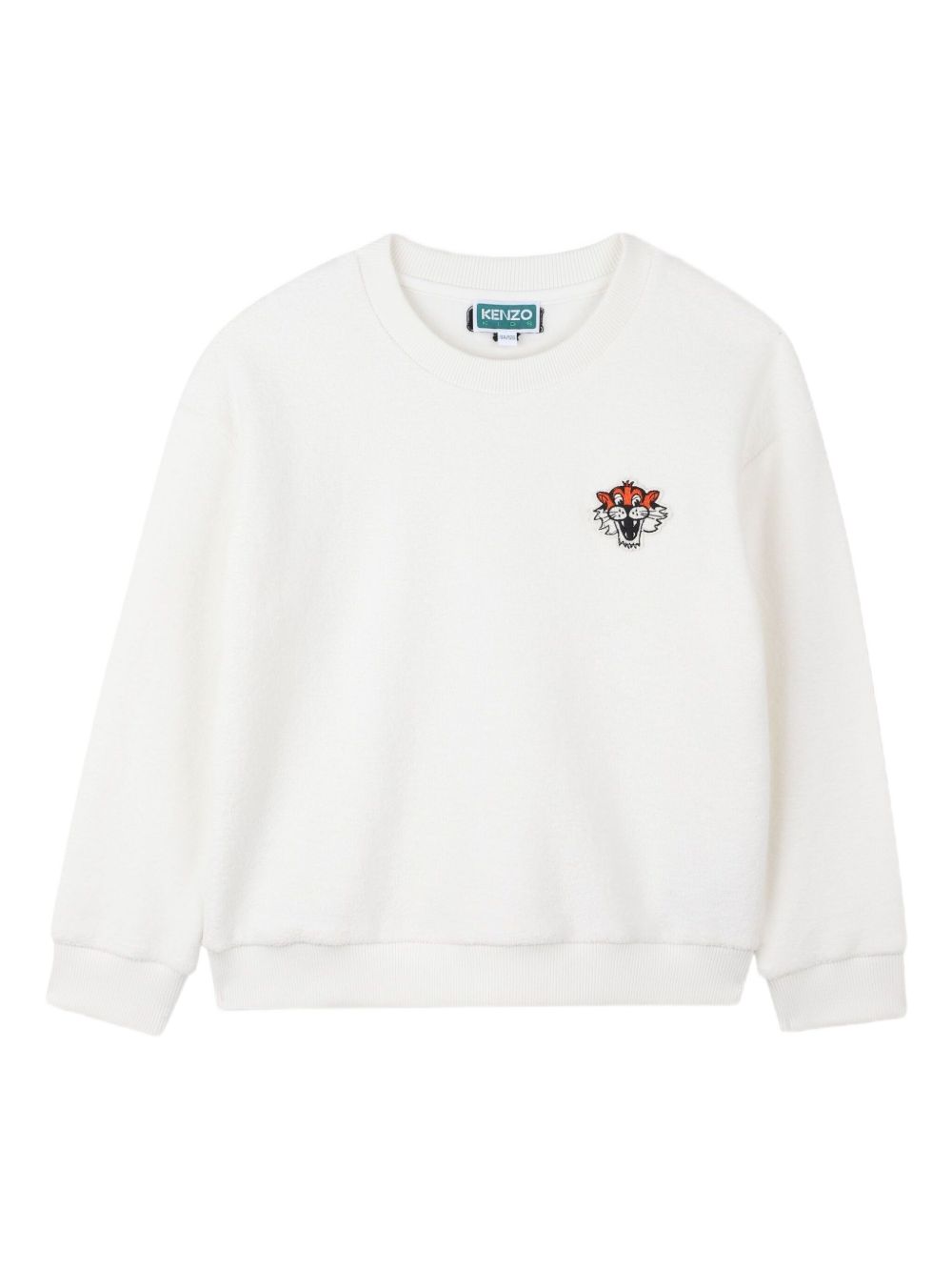 Felpa per bambino Kenzo Kids bianca con ricamo Tiger Head K61431 117 KENZO KIDS