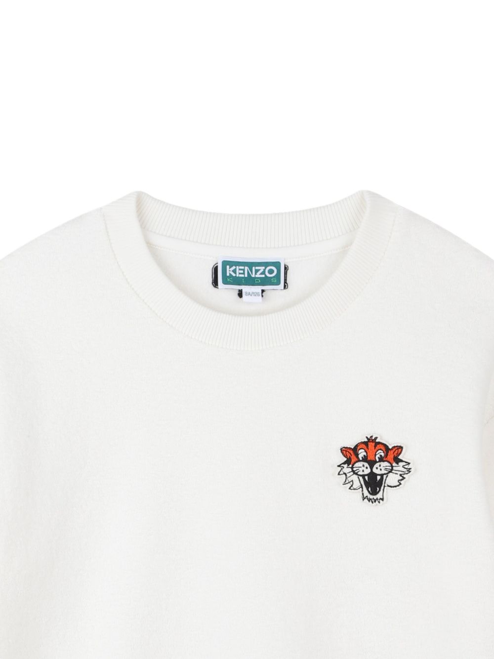 Felpa per bambino Kenzo Kids bianca con ricamo Tiger Head K61431 117 KENZO KIDS