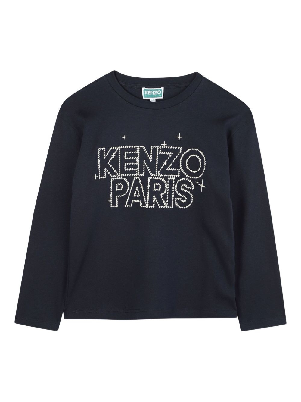 T-shirt per bambino Kenzo Kids blu a maniche lunghe con logo K61436 845 KENZO KIDS