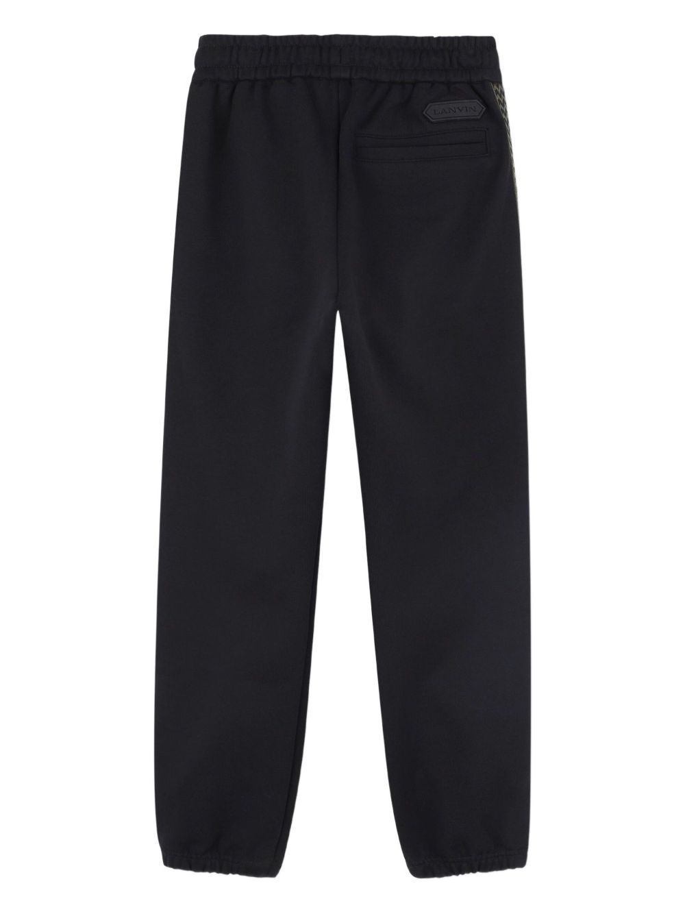 Pantaloni sportivi per bambino Lanvin Enfant nero con inserti N30301 09B LANVIN KIDS