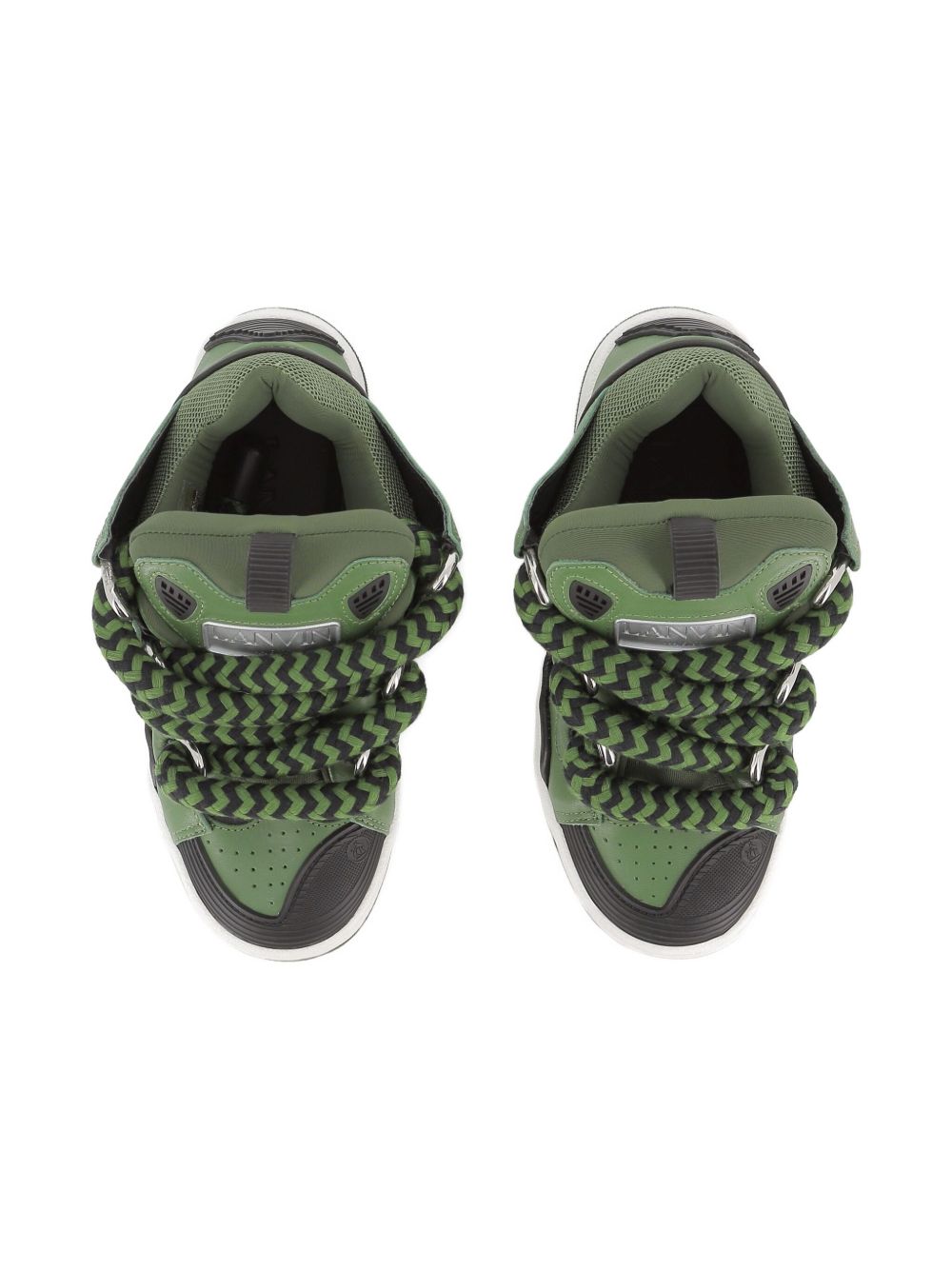 Sneakers Curb per bambino Lanvin Enfant verdi con linguetta imbottita N30308 665 LANVIN KIDS