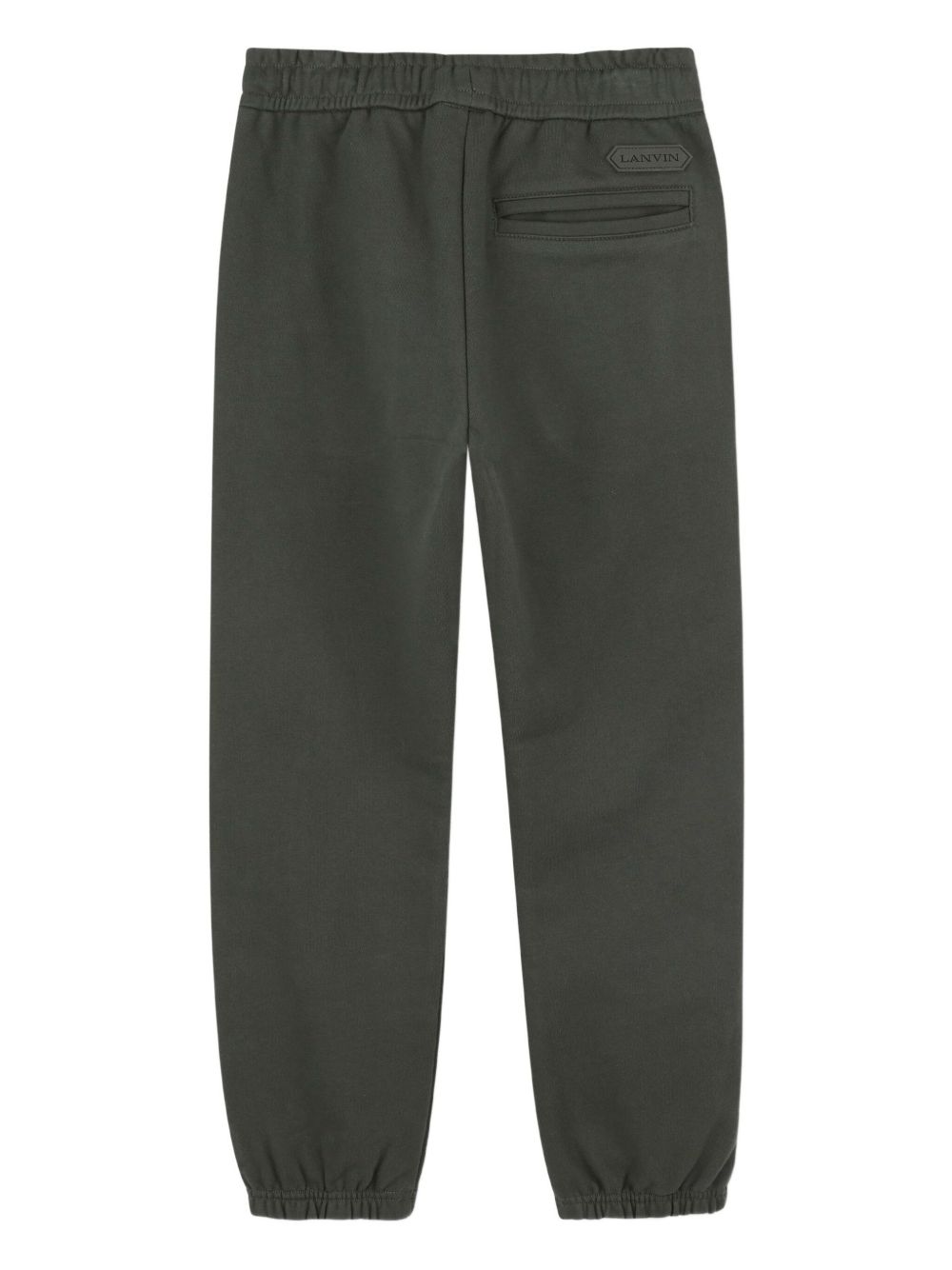 Joggers per bambino Lanvin Enfant verde con orli elasticizzati N30315 665 LANVIN KIDS