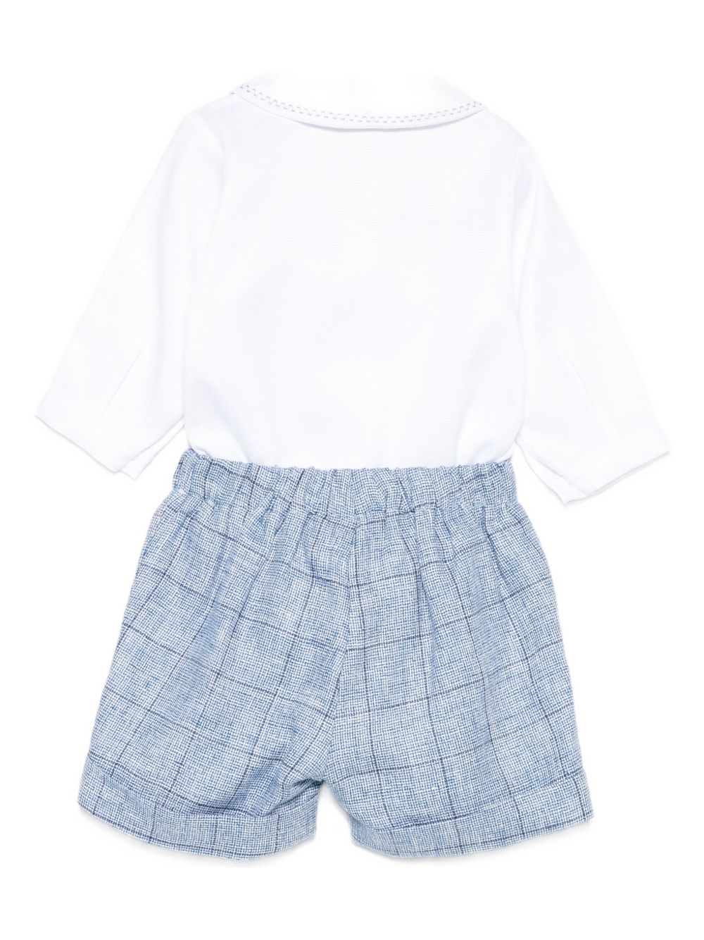 Set t-shirt e short per neonato La Stupenderia blu con colletto tondo 1CBCT11 Z29 LA STUPENDERIA KIDS