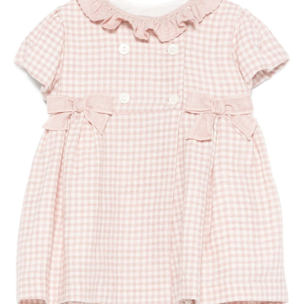 Abito per neonata La Stupenderia rosa con motivo a quadri 1TBAB12 Y24 LA STUPENDERIA KIDS