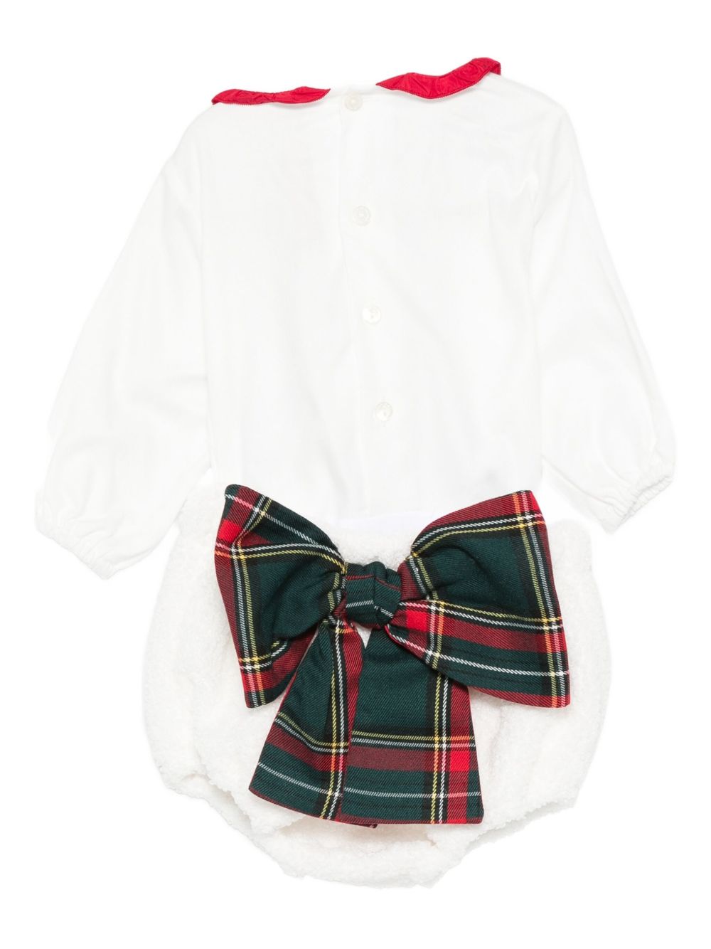 Set t-shirt e shorts per neonata La Stupenderia bianca con dettaglio fiocco 1TBCT16 W20 LA STUPENDERIA KIDS