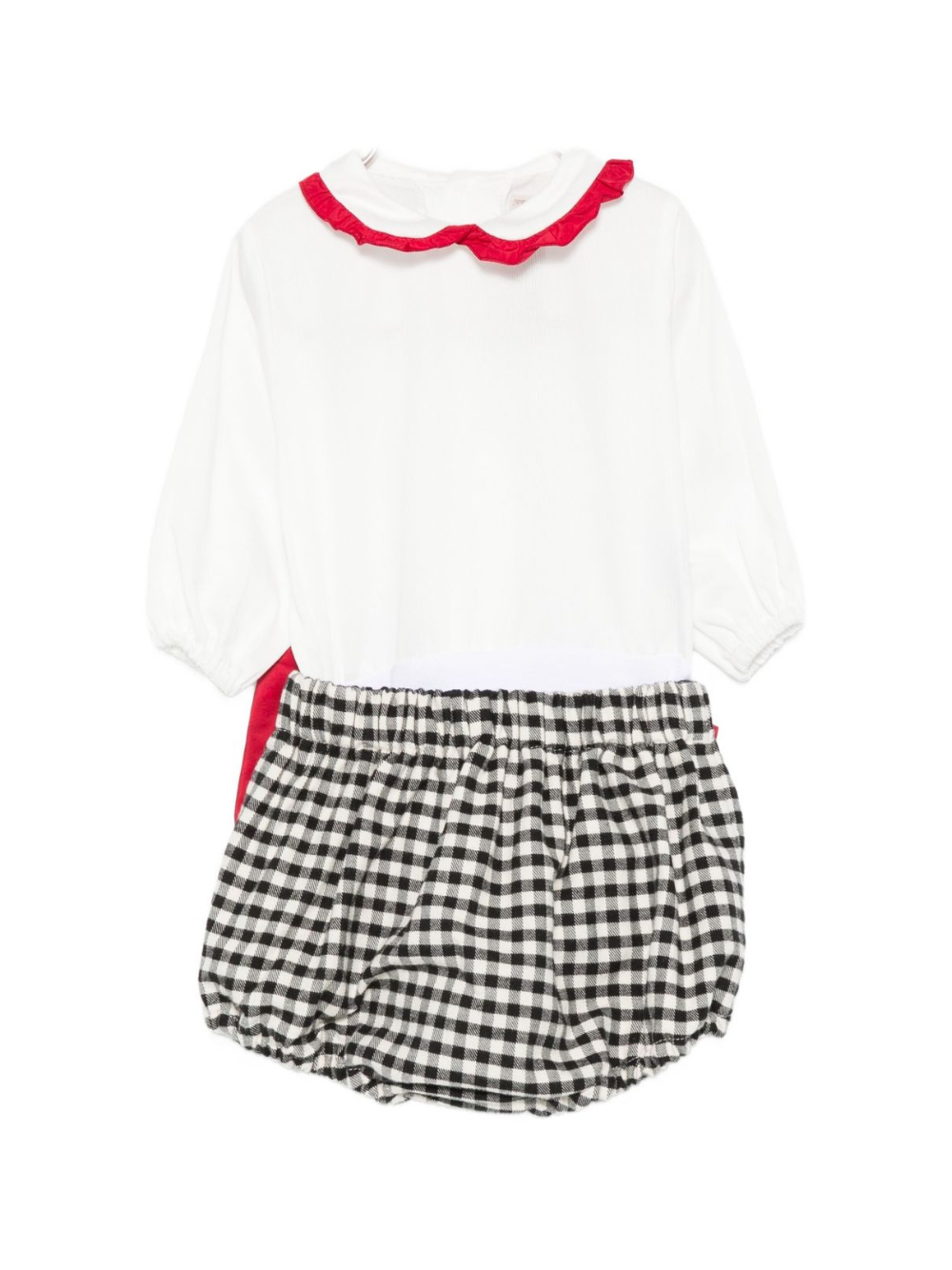 Set t-shirt e shorts per neonata La Stupenderia multicolore con dettaglio fiocco rosso 1TBCT16 Y09 LA STUPENDERIA KIDS