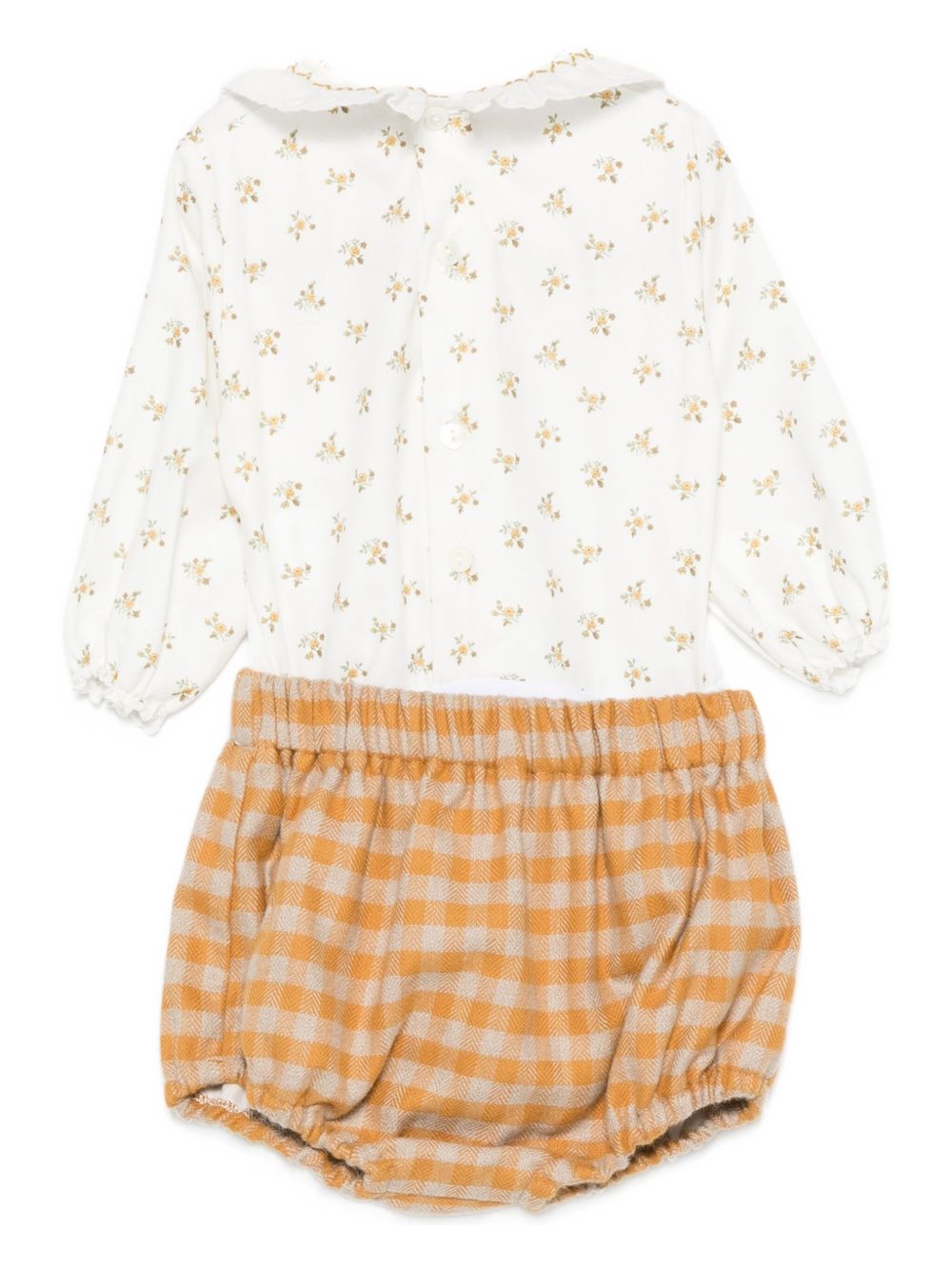 Set t-shirt e shorts per neonata La Stupenderia arancione con decorazione floreale 1TBCT18 Y26 LA STUPENDERIA KIDS
