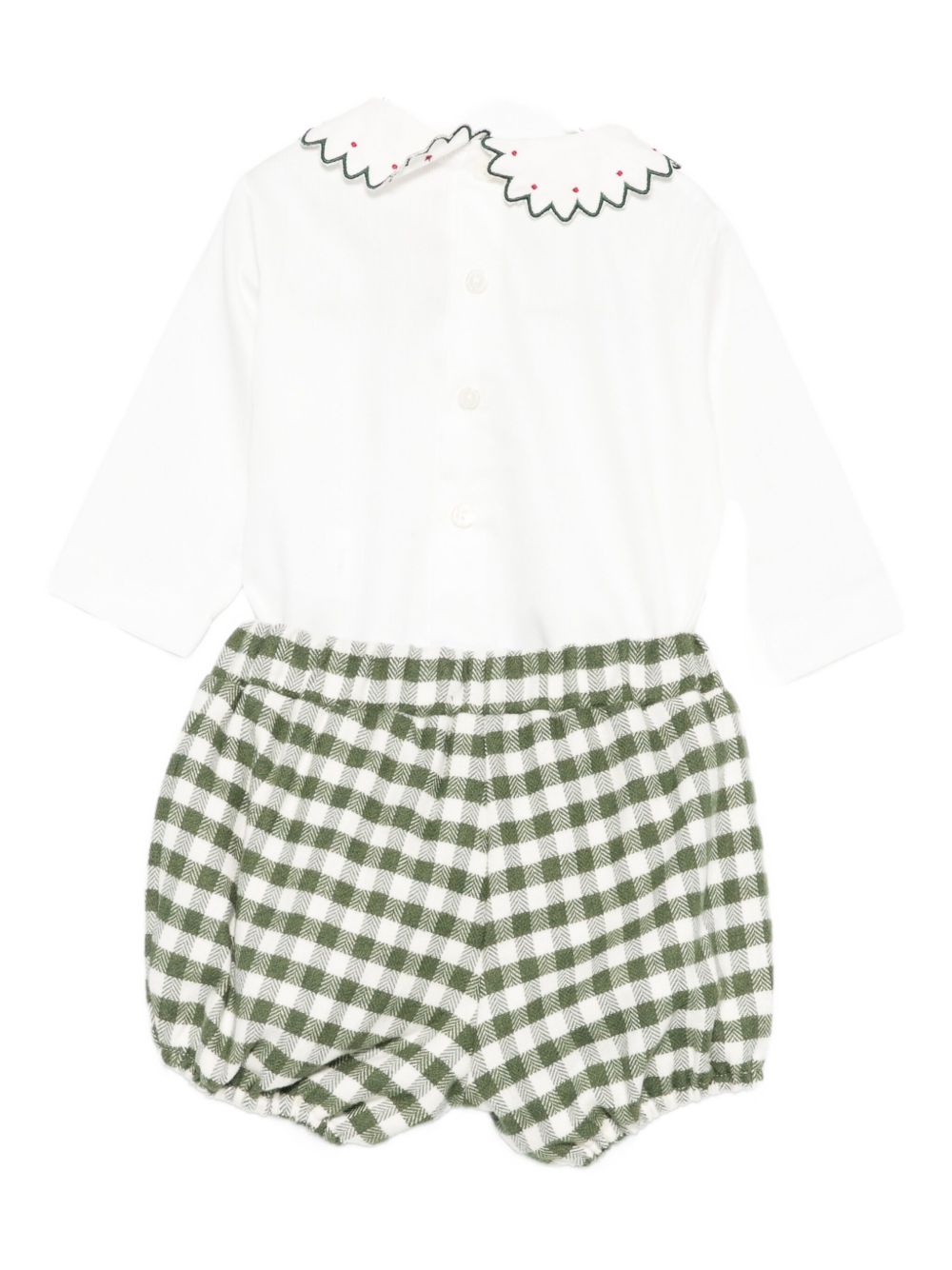 Set t-shirt e shorts per neonata La Stupenderia multicolore con bordo smerlato 1TBCT19 Y07V/R LA STUPENDERIA KIDS