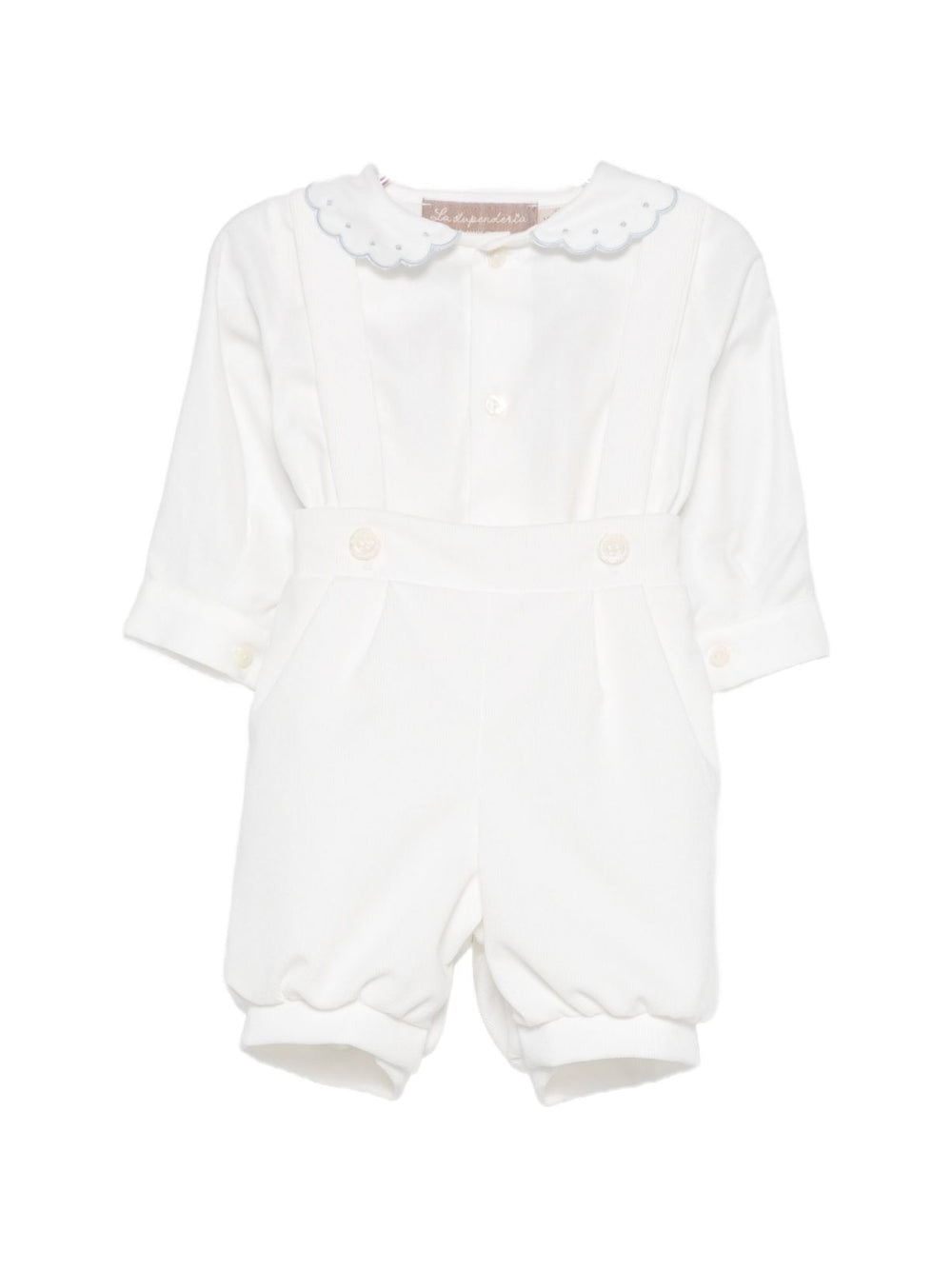 Set camicia e shorts per neonata La Stupenderia bianca con colletto smerlato 1TBCT33 V09AZZ LA STUPENDERIA KIDS