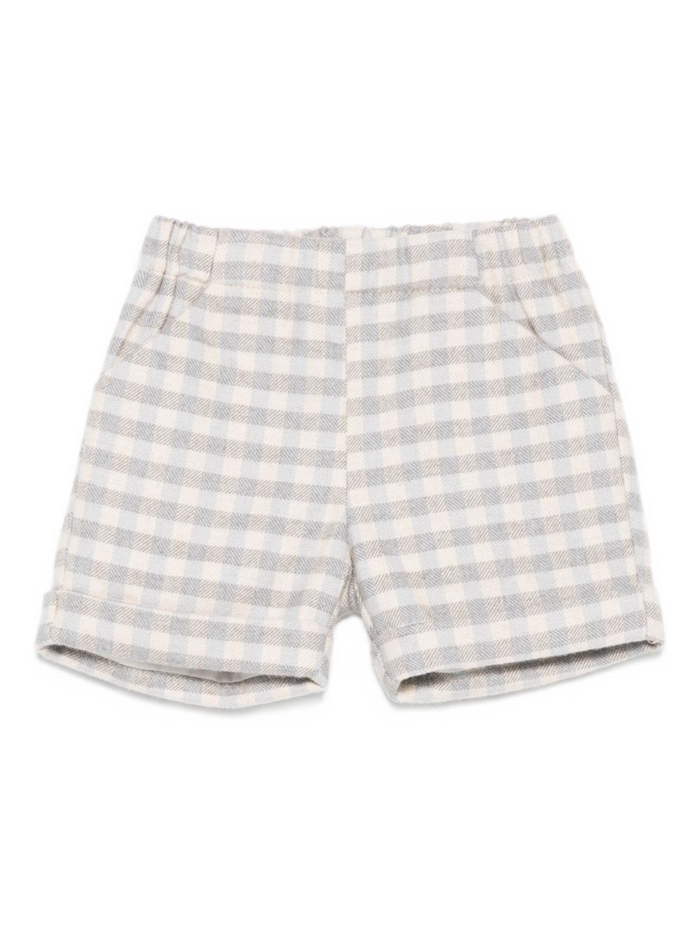 Shorts per neonato La Stupenderia beige con motivo a quadri 1TCBR21 Y21 LA STUPENDERIA KIDS
