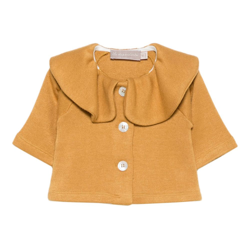 Cardigan per neonata La Stupenderia giallo con colletto arricciato 1TCGC22 M18 LA STUPENDERIA KIDS