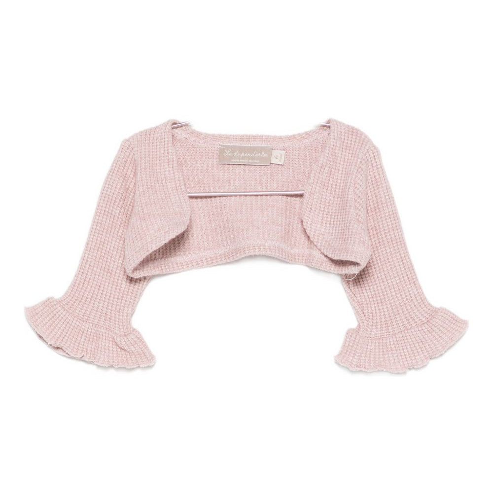 Cardigan per neonata La Stupenderia rosa con dettagli arricciati 1TCGC24 M06 LA STUPENDERIA KIDS