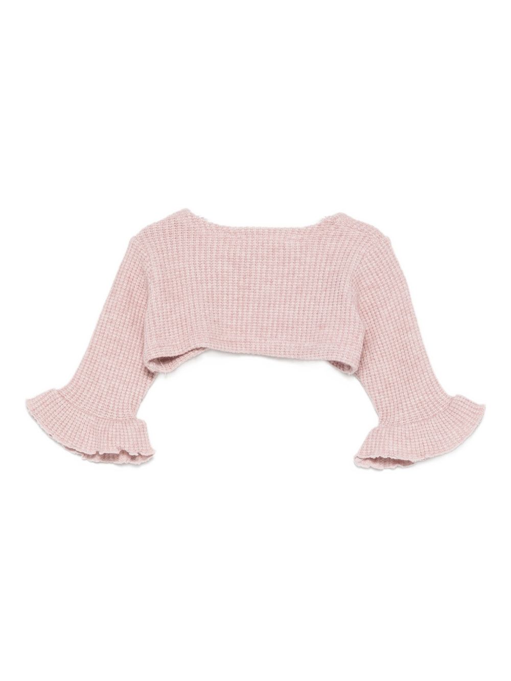 Cardigan per neonata La Stupenderia rosa con dettagli arricciati 1TCGC24 M06 LA STUPENDERIA KIDS
