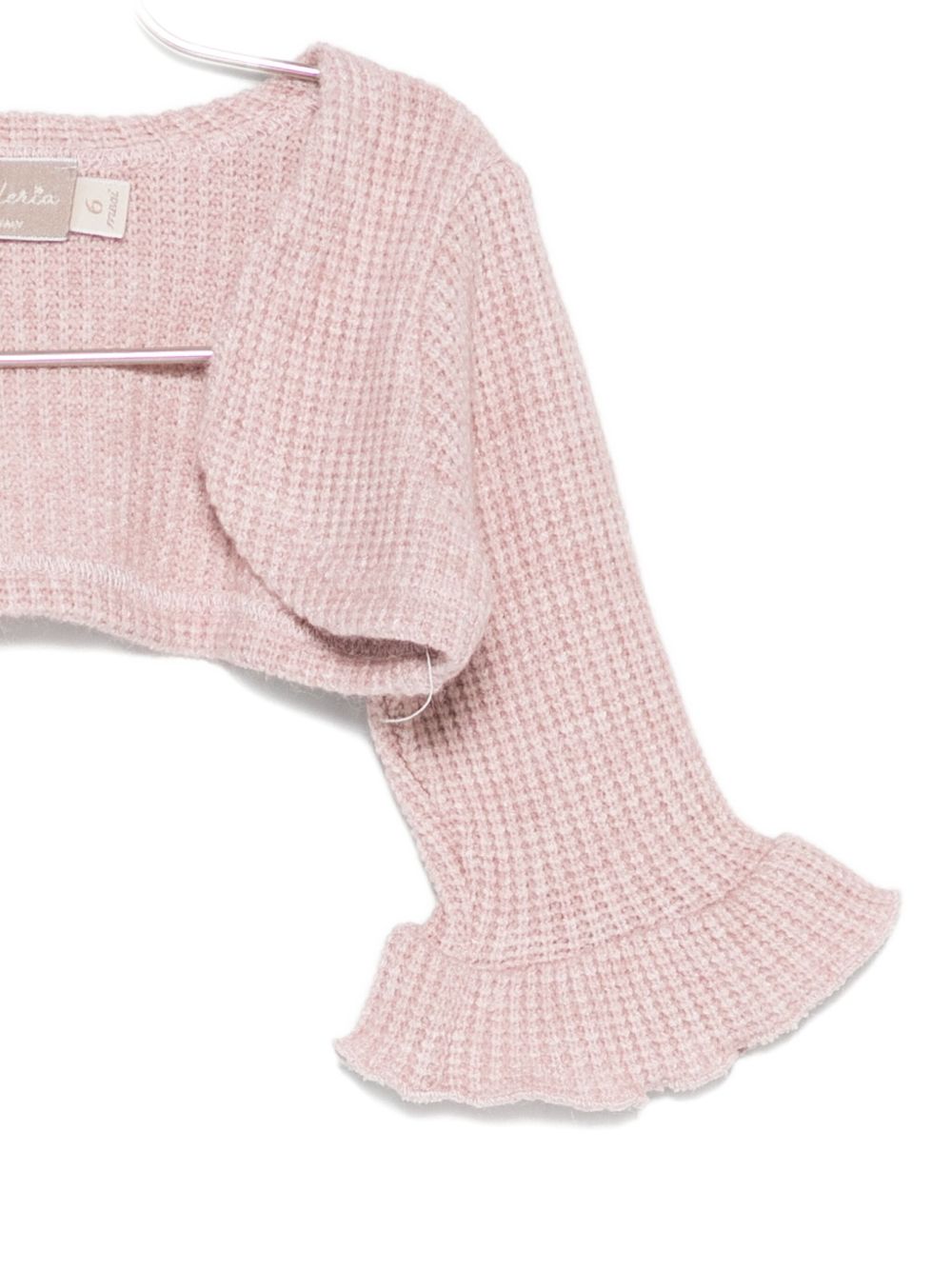 Cardigan per neonata La Stupenderia rosa con dettagli arricciati 1TCGC24 M06 LA STUPENDERIA KIDS