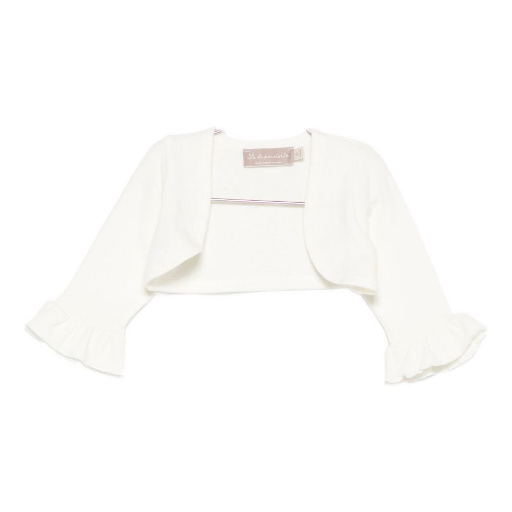 Cardigan per neonata La Stupenderia bianco con dettagli arricciati 1TCGC24 M16 LA STUPENDERIA KIDS