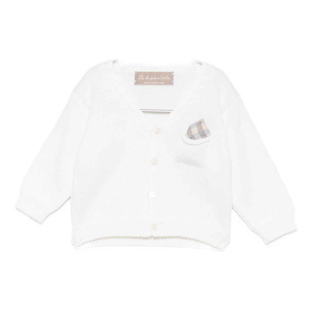 Cardigan per neonato La Stupenderia beige con scollo a V 1WCCR21 800Y21 LA STUPENDERIA KIDS