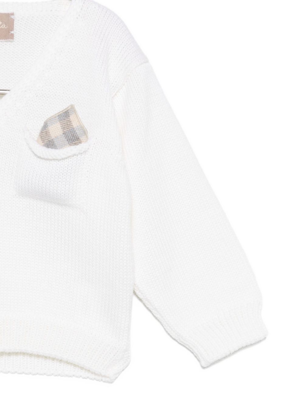 Cardigan per neonato La Stupenderia beige con scollo a V 1WCCR21 800Y21 LA STUPENDERIA KIDS
