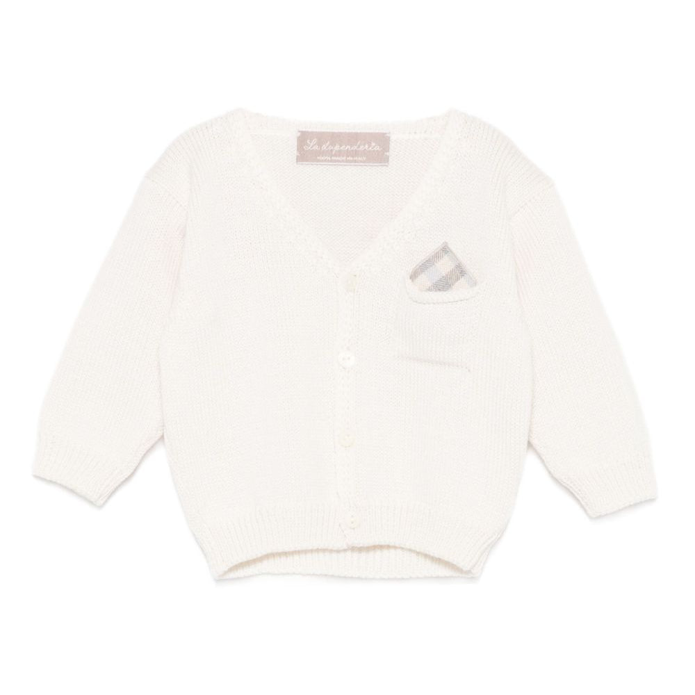Cardigan per neonato La Stupenderia bianco con scollo a V 1WCCR21 801 LA STUPENDERIA KIDS