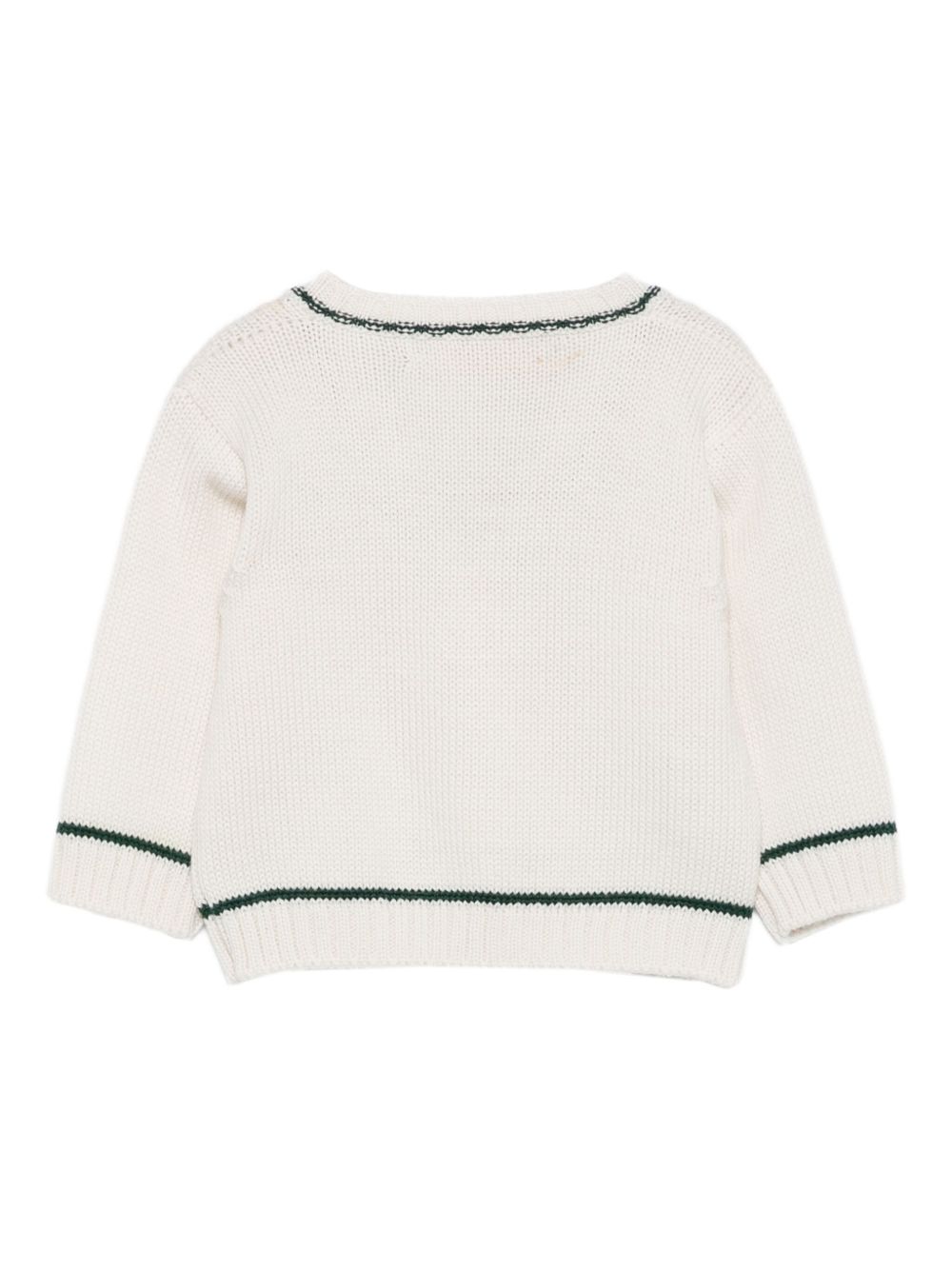 Cardigan per neonato La Stupenderia bianco con scollo a V 1WCCR61 827 LA STUPENDERIA KIDS