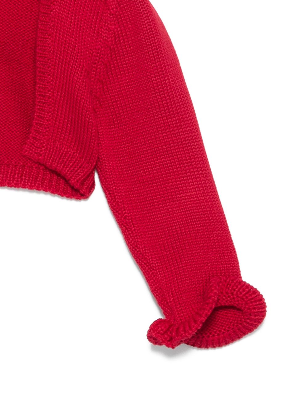 Cardigan per neonata La Stupenderia rosso con volant 1WCSP62 826 LA STUPENDERIA KIDS