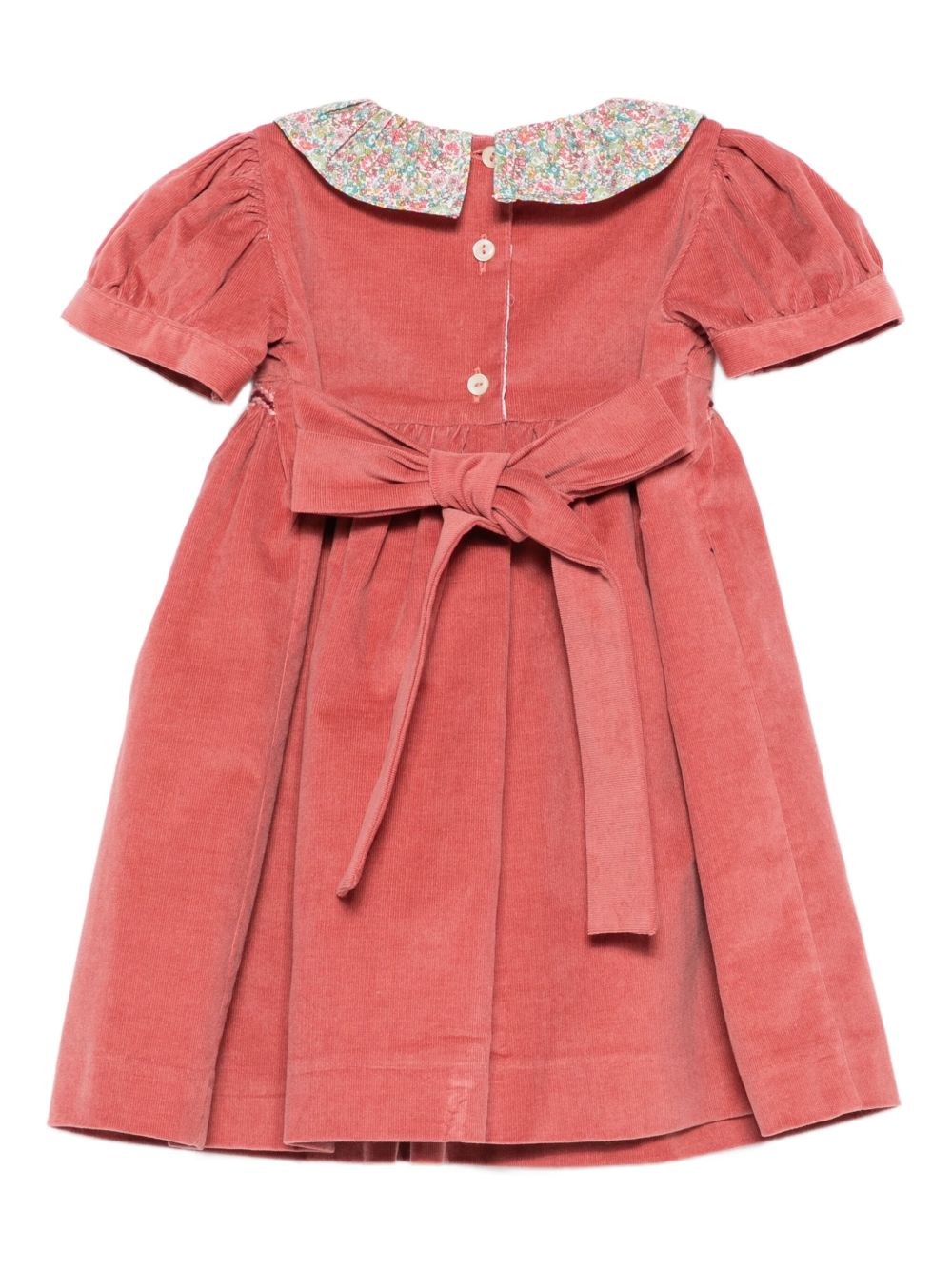Abito per neonata Mariella Ferrari rosso con colletto con stampa floreale ABC3MC 051 021 MARIELLA FERRARI KIDS