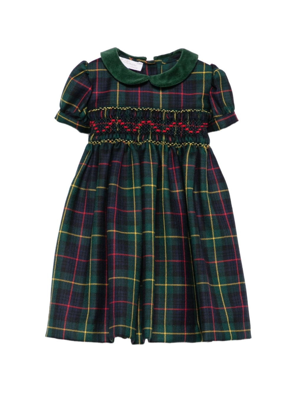Abito per bambina Mariella Ferrari verde con motivo tartan ABD4MC 049 MARIELLA FERRARI KIDS