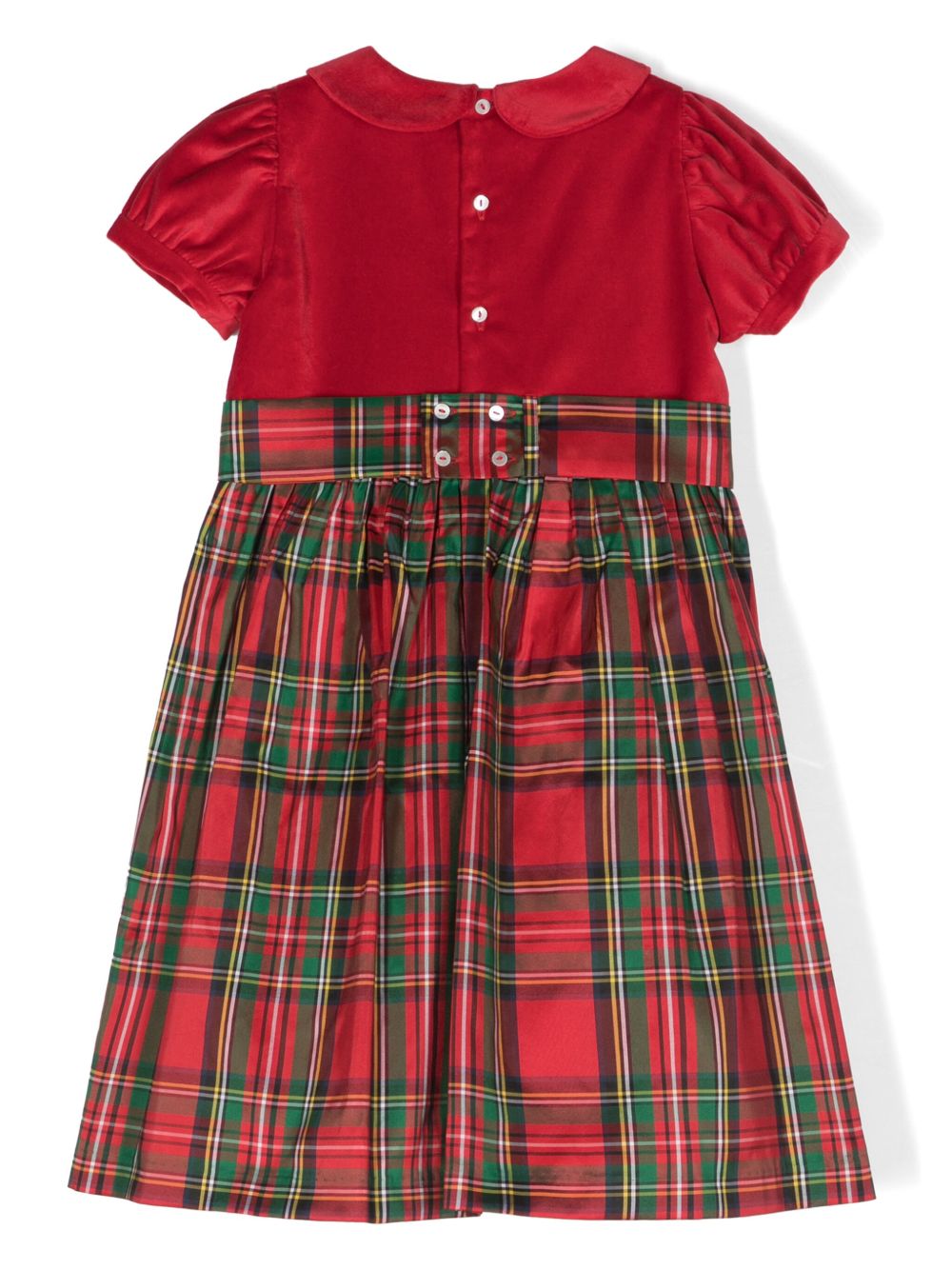 Abito per neonata Mariella Ferrari rosso con motivo tartan ABI9MC 040028 MARIELLA FERRARI KIDS