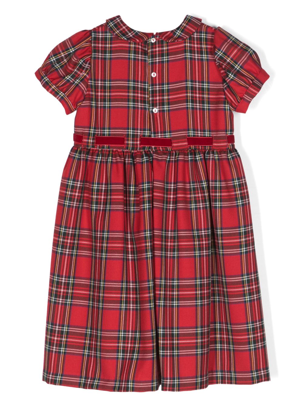 Abito per neonata Mariella Ferrari rosso con motivo tartan ABK24BISMC 026 MARIELLA FERRARI KIDS