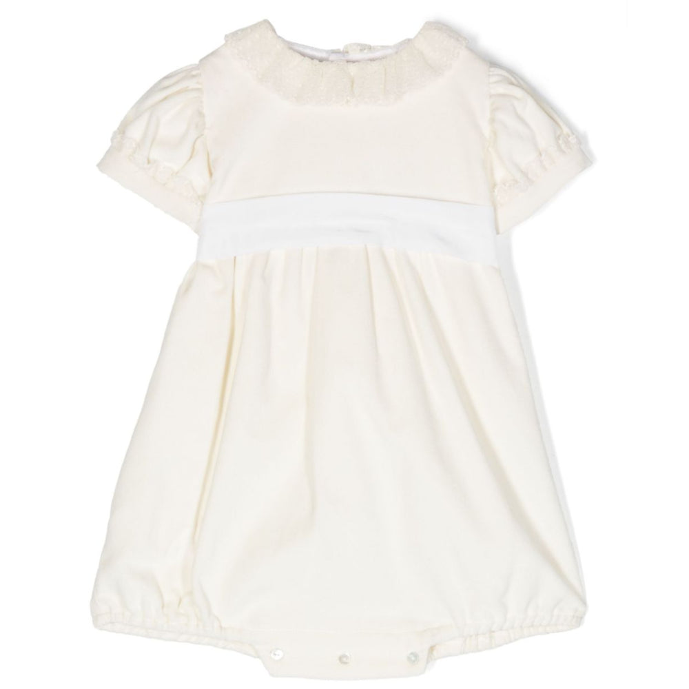 Abito per neonata Mariella Ferrari bianco svasato con cintura ABM11MC 037 MARIELLA FERRARI KIDS
