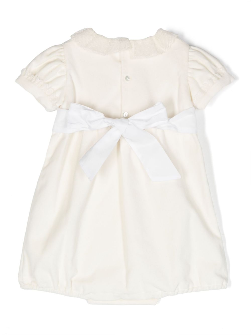 Tutina per neonata Mariella Ferrari bianco con fiocco ABM11MCT 037 MARIELLA FERRARI KIDS