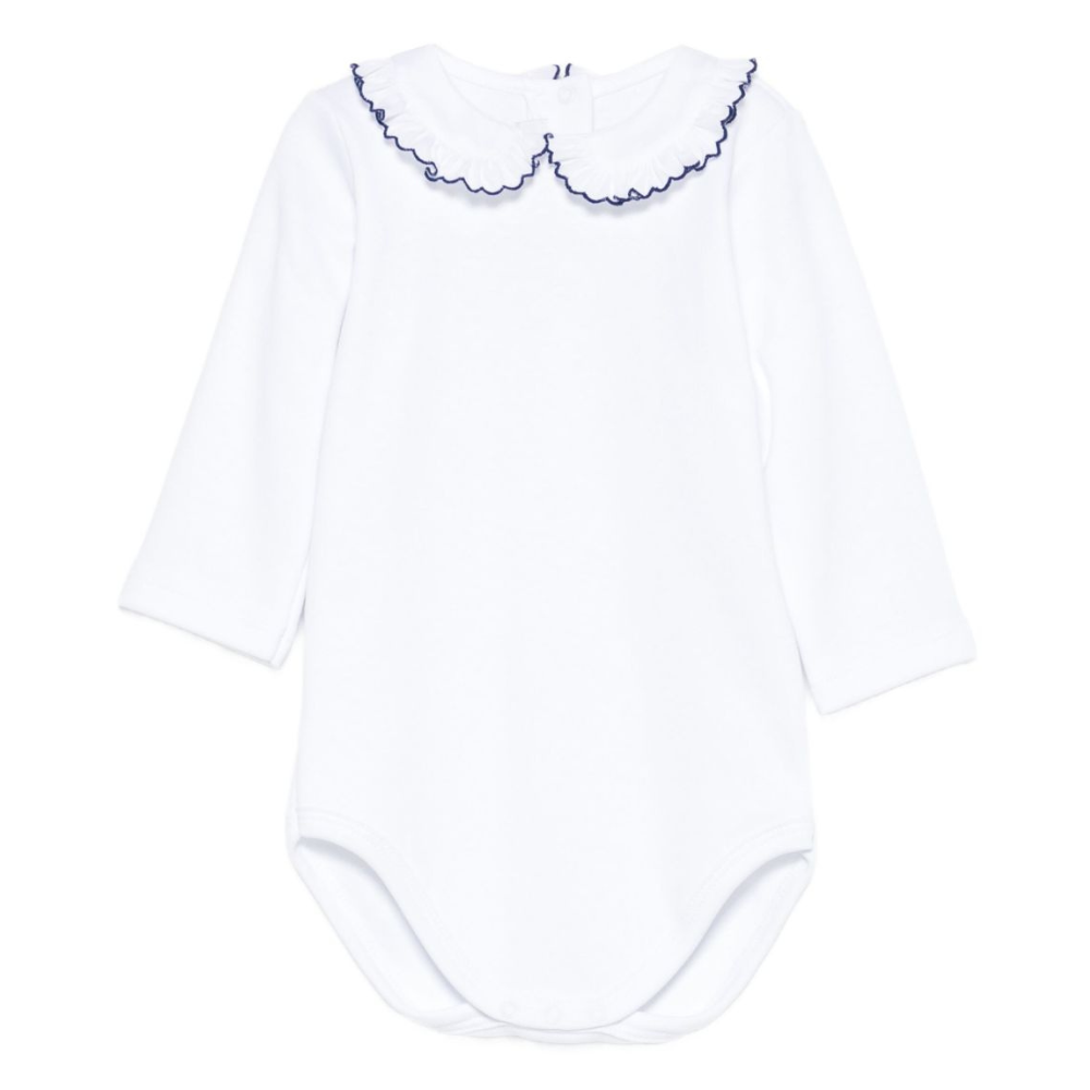 Tutina per neonata Mariella Ferrari bianco con rifiniture blu CMY23ML 093B MARIELLA FERRARI KIDS