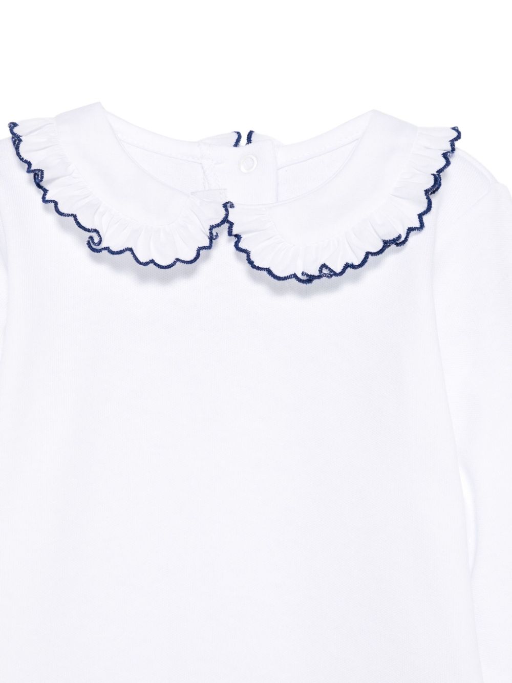 Tutina per neonata Mariella Ferrari bianco con rifiniture blu CMY23ML 093B MARIELLA FERRARI KIDS