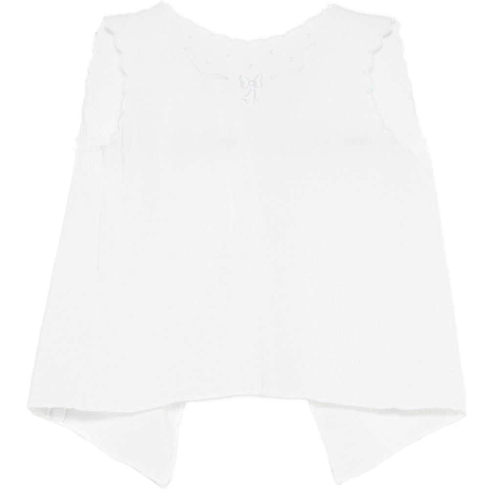 T-shirt per neonati Mariella Ferrari bianca con dettagli ricamati COB2 AZZURRO MARIELLA FERRARI KIDS