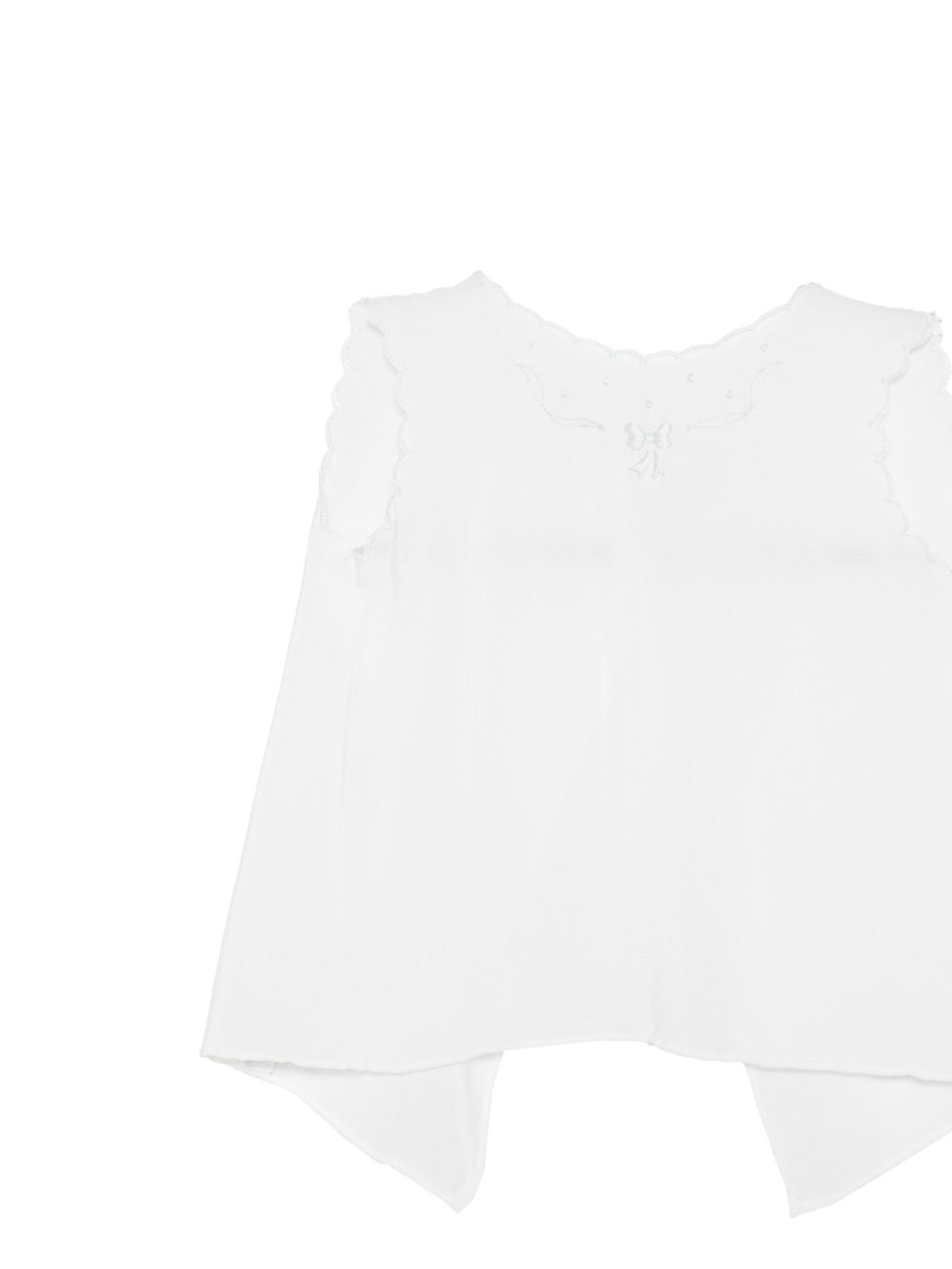 T-shirt per neonati Mariella Ferrari bianca con dettagli ricamati COB2 AZZURRO MARIELLA FERRARI KIDS