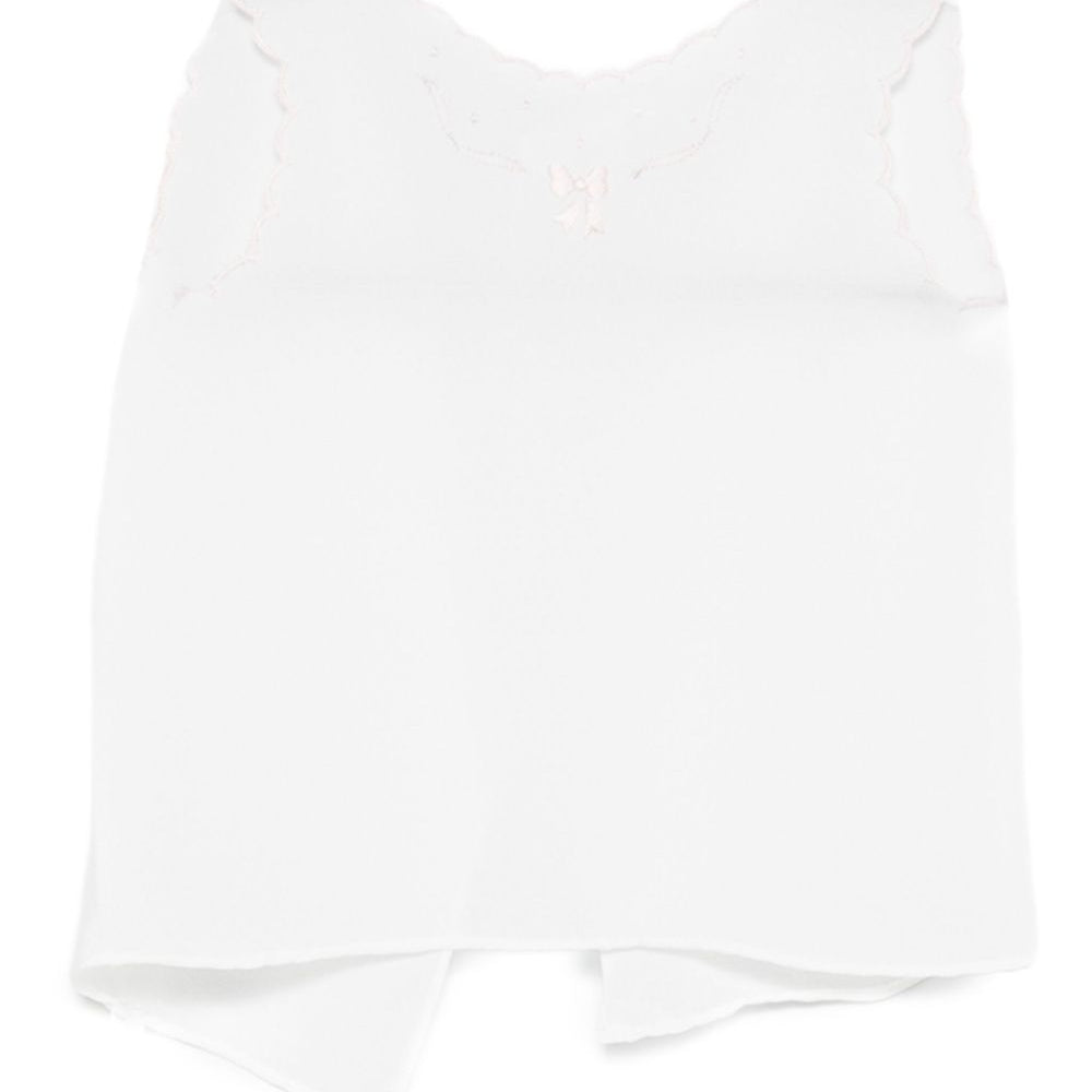 T-shirt per neonati Mariella Ferrari bianca con dettagli ricamati rosa COB2 ROSA MARIELLA FERRARI KIDS