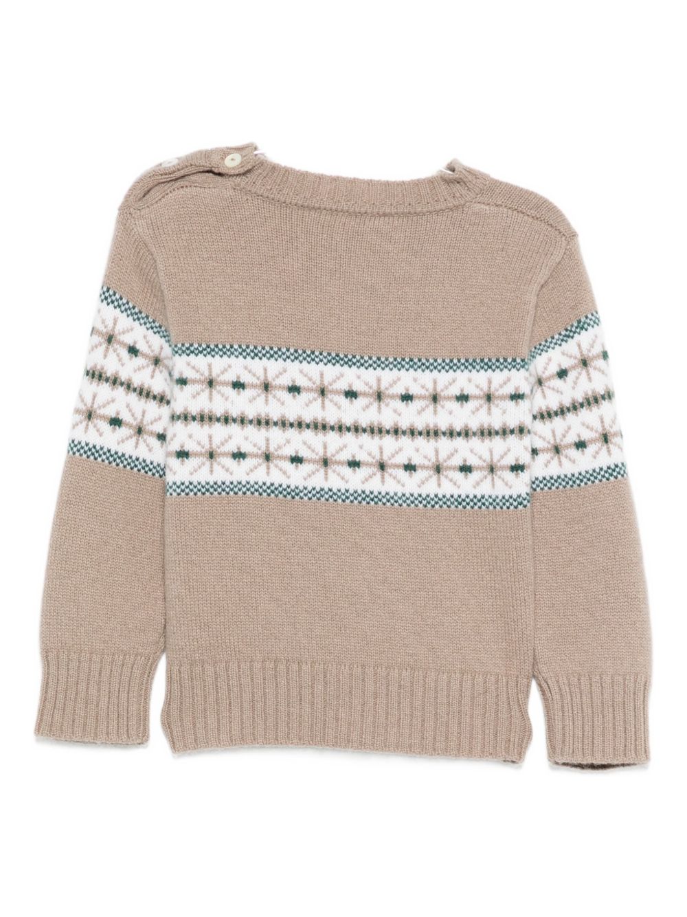 Maglione per neonato Mariella Ferrari beige con decorazione ricamata MGF6 150 MARIELLA FERRARI KIDS