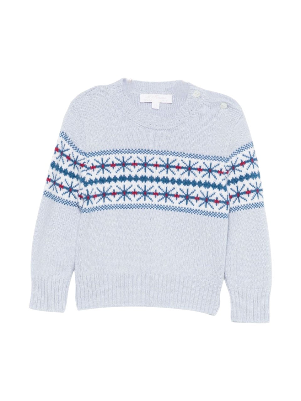 Maglione per neonato Mariella Ferrari azzurro con decorazione ricamata MGF6 151 MARIELLA FERRARI KIDS