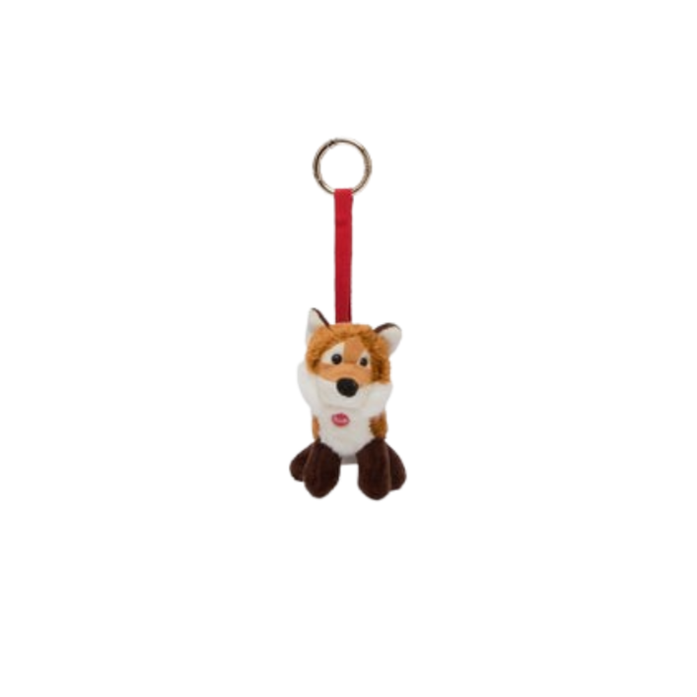 Charm con mini volpe peluche per bambini MC2 ST. Barth Kids arancione con laccio rosso CHARF01 01816I MC2 ST. BARTH KIDS