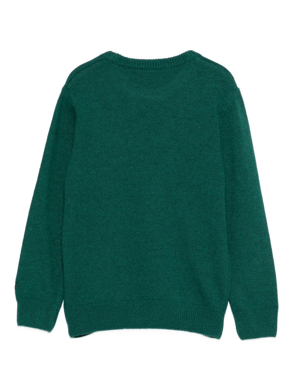 Maglione Douglas per bambino MC2 Saint Barth verde con scritta jacquard "My dad is too cool" DOU0001 01606I MC2 ST. BARTH KIDS