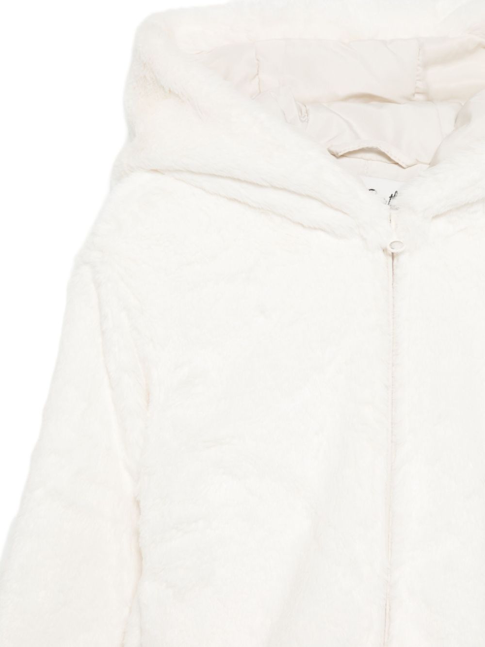 Giubbino per bambina MC2 Saint Barth Kids bianco con applicazione orecchie da orso HYSO002 00355I MC2 ST. BARTH KIDS