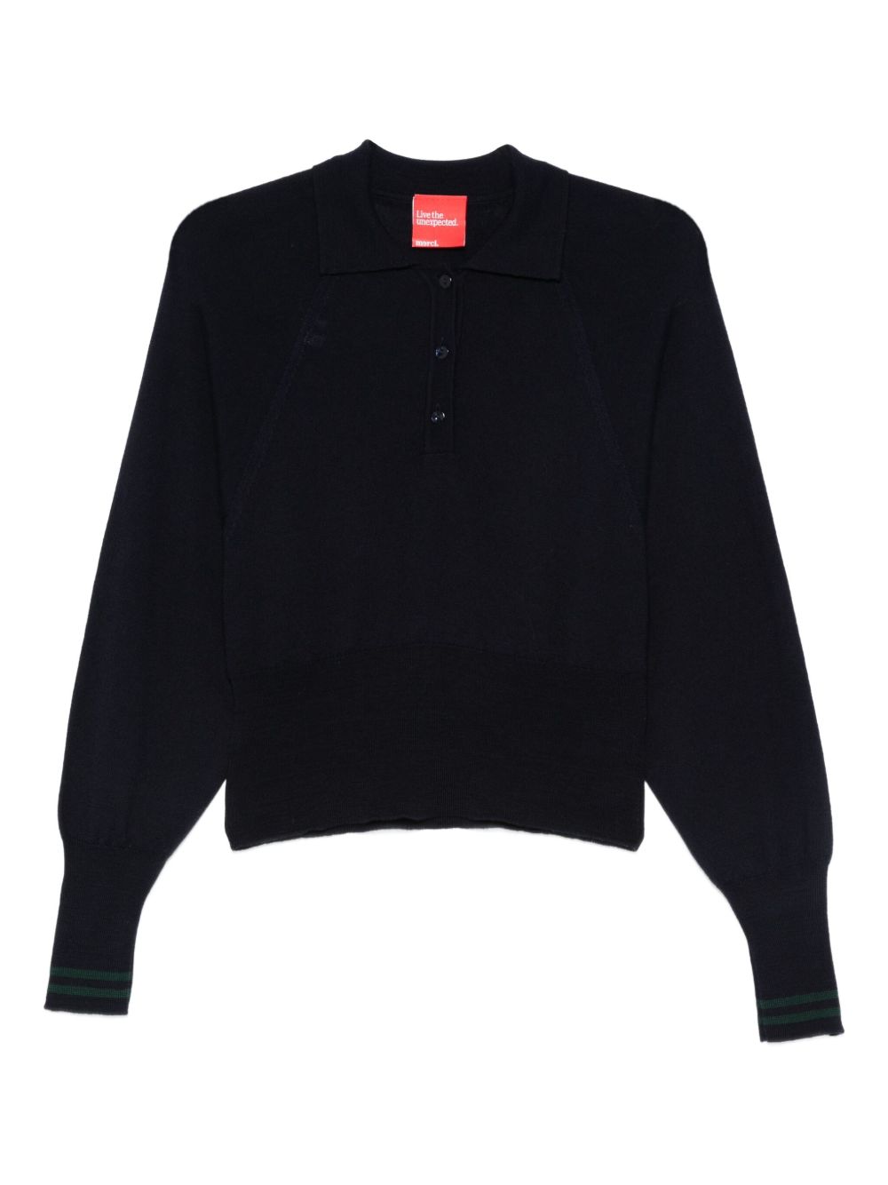 Maglia per donna Merci blu con colletto stile polo W206 NAVY MERCI