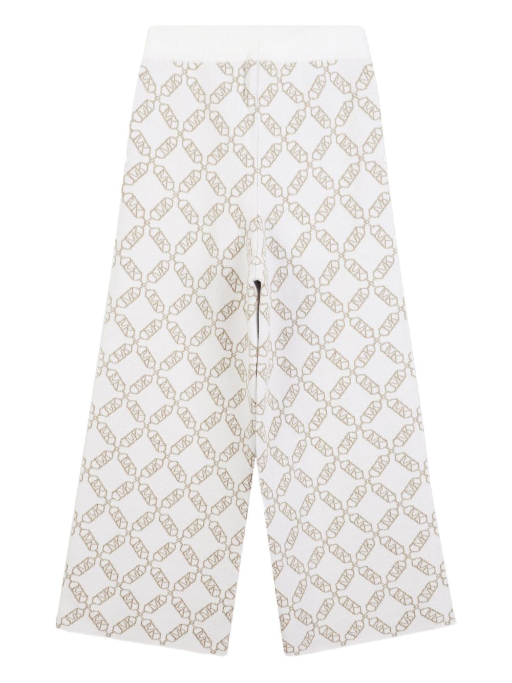 Pantaloni sportivi per bambina Michael Kors Kids bianchi con monogramma R30452 N52 MICHAEL KORS KIDS