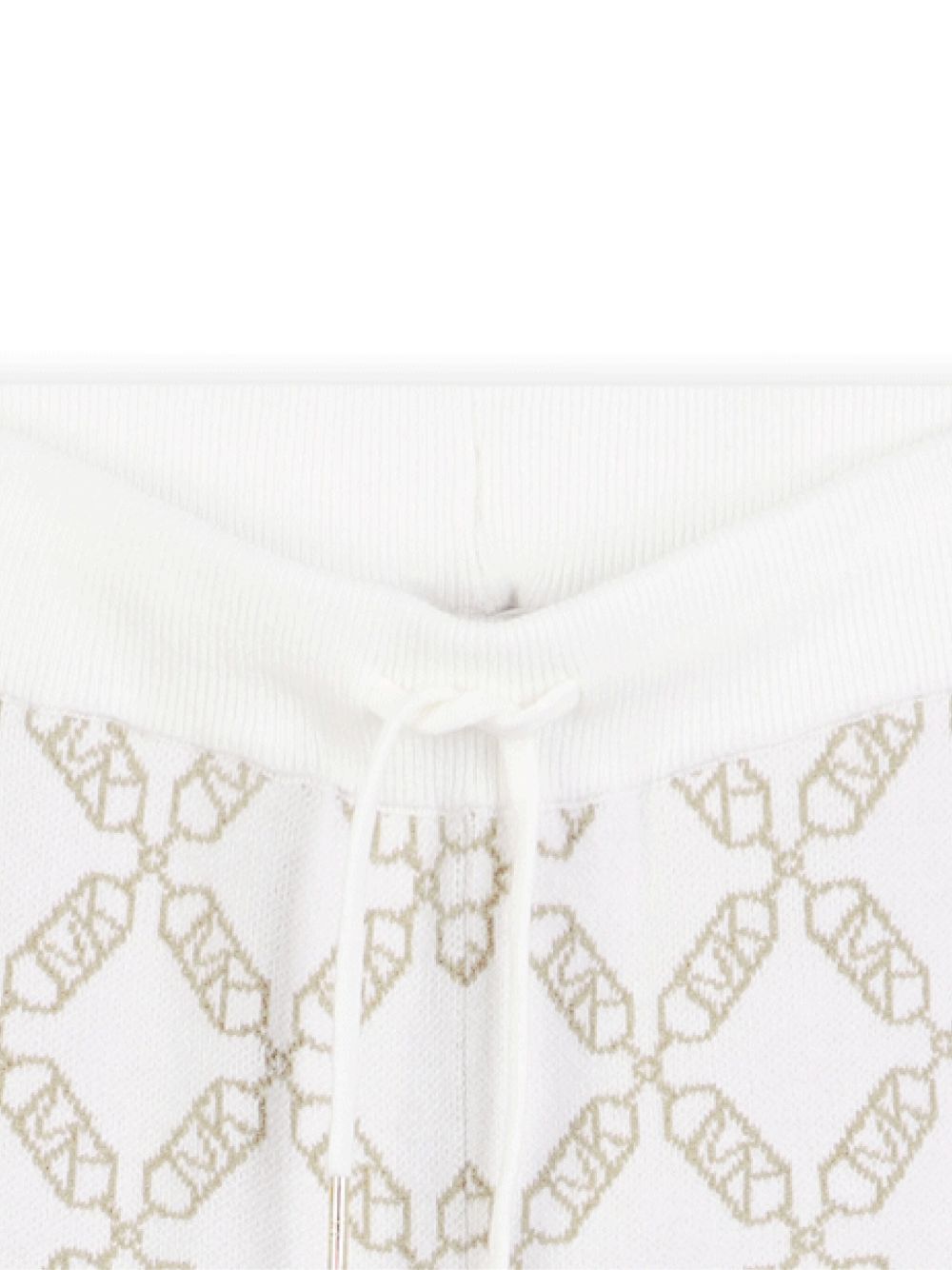 Pantaloni sportivi per bambina Michael Kors Kids bianchi con monogramma R30452 N52 MICHAEL KORS KIDS
