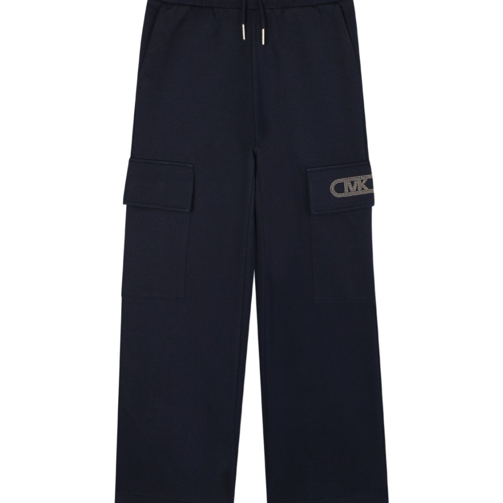 Pantaloni sportivi per bambina Michael Kors Kids blu modello cargo R30453 849 MICHAEL KORS KIDS