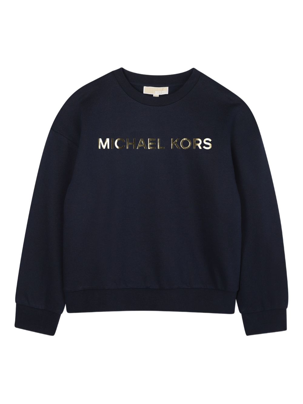 Felpa per bambina Michael Kors Kids blu con stampa logo R30469 849 MICHAEL KORS KIDS