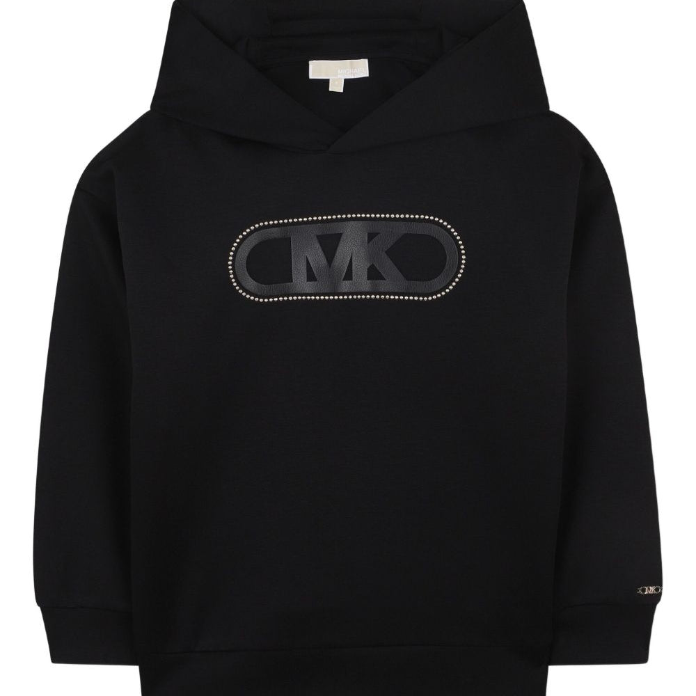 Felpa per bambina Michael Kors Kids nero con strass R30473 09B MICHAEL KORS KIDS