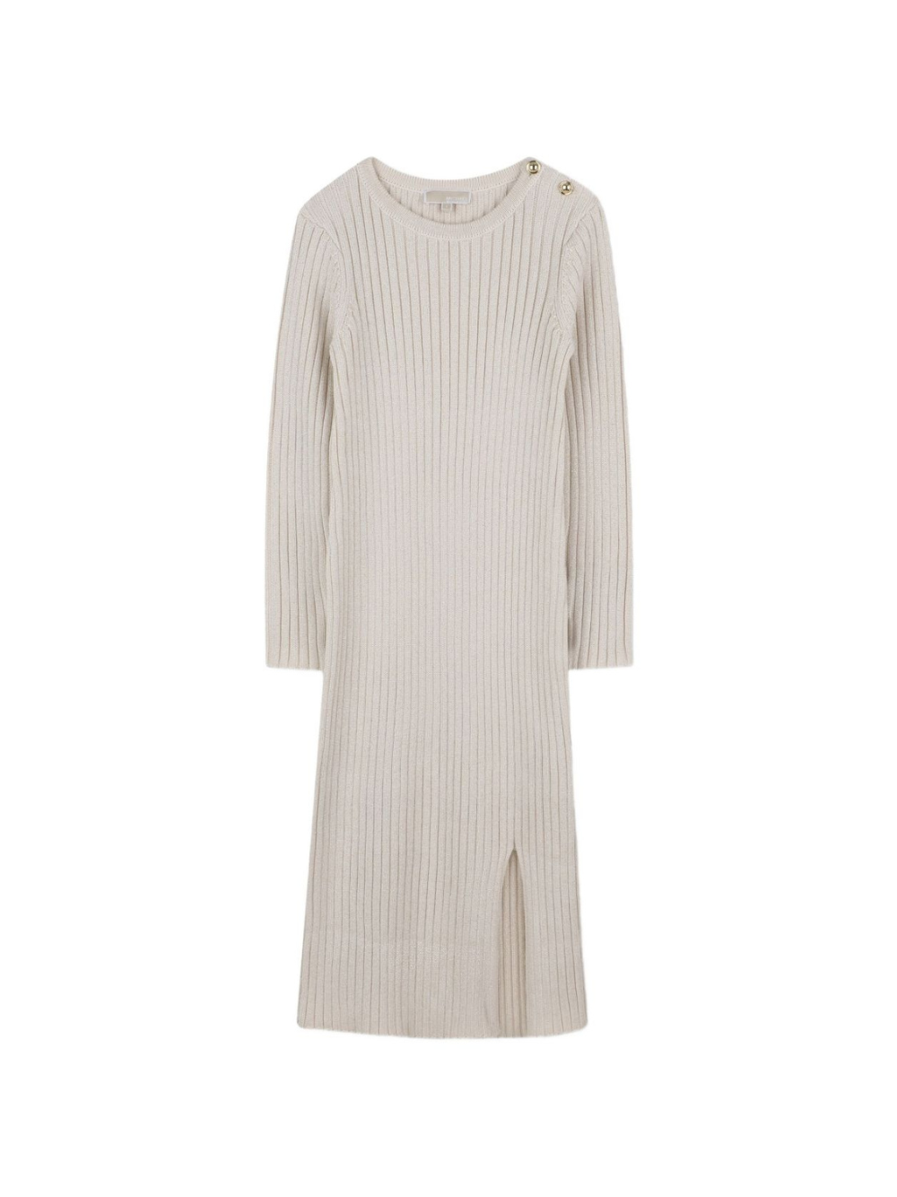 Abito lungo per bambina Michael Kors Kids beige a coste e maniche lunghe R30476 Z99 MICHAEL KORS KIDS