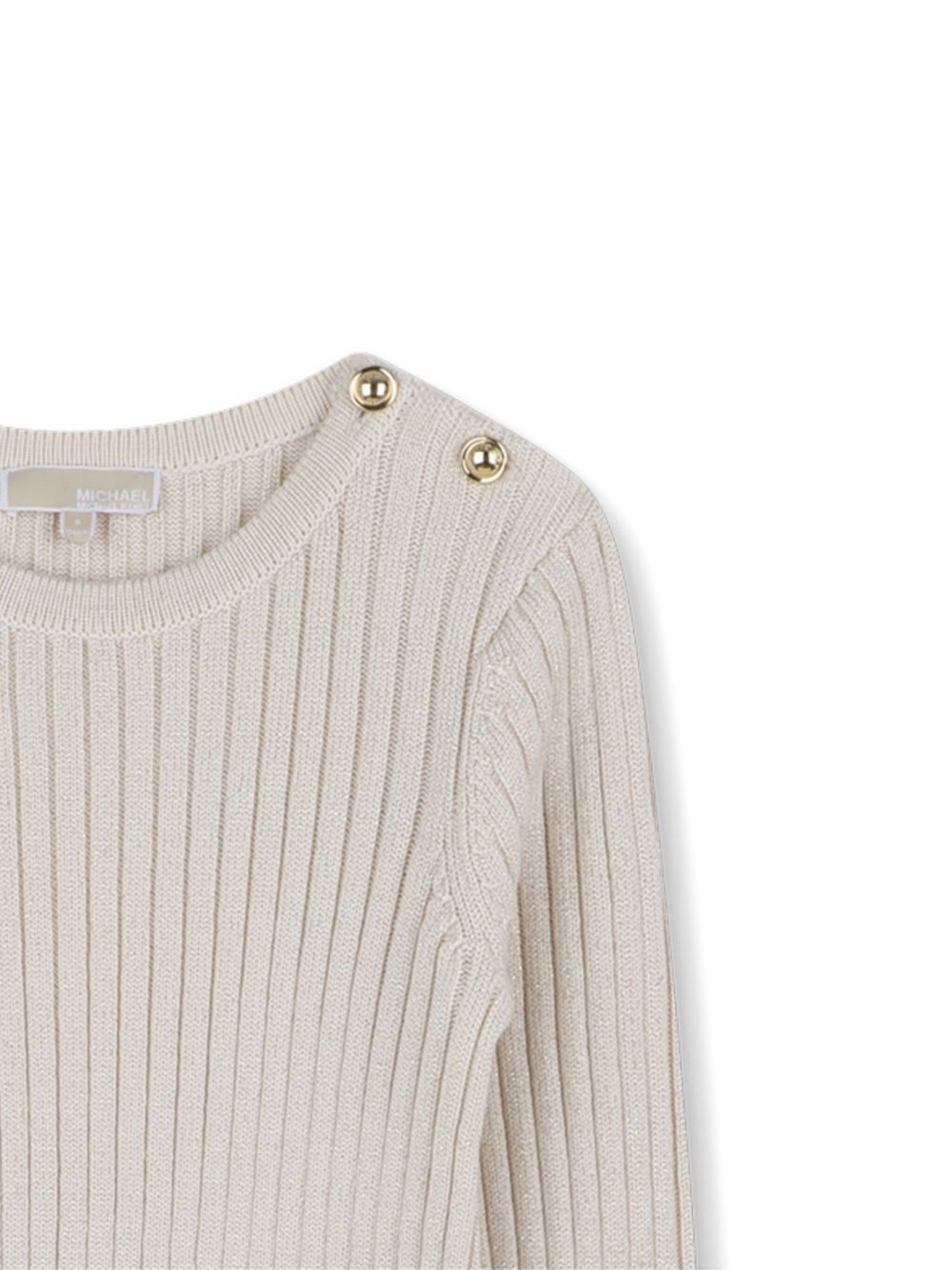 Abito lungo per bambina Michael Kors Kids beige a coste e maniche lunghe R30476 Z99 MICHAEL KORS KIDS