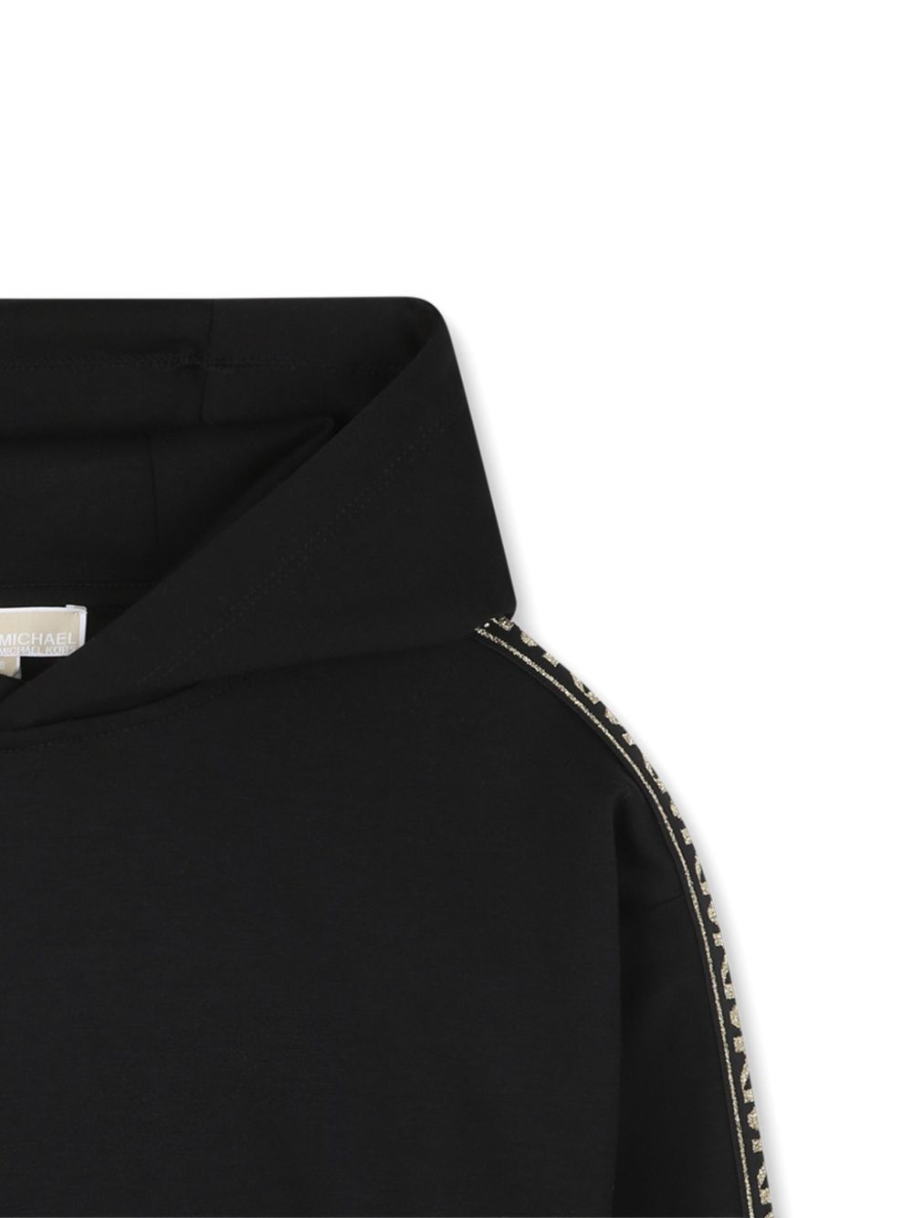 Felpa per bambina Michael Kors Kids nero in jersey con cappuccio R30478 09B MICHAEL KORS KIDS