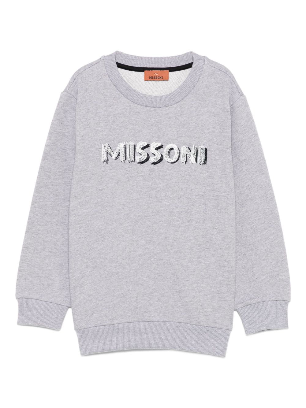 Felpa per bambino Missoni Kids grigio con logo ricamato MX4Q10 Z3188 805 MISSONI KIDS